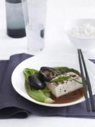 Steamed Tofu, Gai choy & Shiitake Mushrooms Steamed Tofu, Gai choy & Shiitake Mushrooms