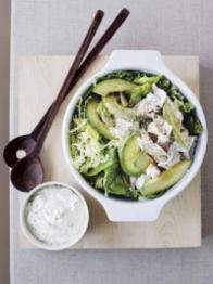Verjuice-poached Chicken and Baby Leaves with Basil Salad Cream Verjuice-poached Chicken and Baby Leaves with Basil Salad Cream
