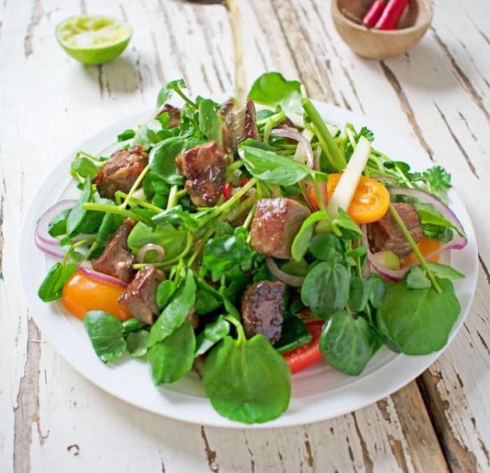 Watercress Beef Salad
